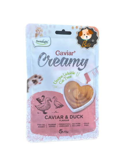 قیمت بستنی گربه دنتا لایت با طعم خاویار و اردک پک ۵ عددی ـ  DENTALIGHT CAT CREAMY CAVIAR & DUCK