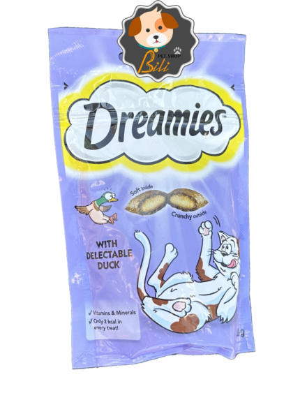 قیمت تشویقی گربه دریمز با طعم گوشت اردک ۶۰ گرمی ـ DREAMIES CAT WITH DELECTABLE DUCK 60 GR