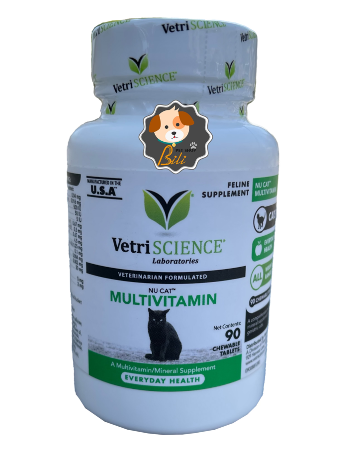 قیمت قرص مولتی ویتامین روزانه گربه وتری ساینس ۹۰ عددی ـ VETRISCIENCE MULTIVITAMIN FOR CAT 90 PCS