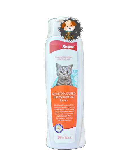 قیمت شامپو گربه بایولاین مناسب موهای چند رنگ ۲۰۰ میل ـ BIOLINE MULTI COLOURED HAIR SHAMPOO FOR CAT 200 ML