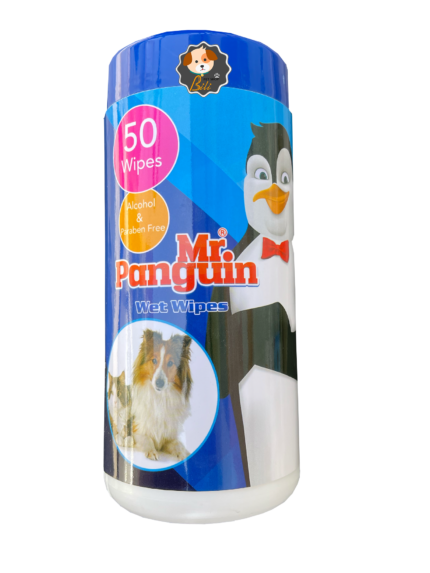 قیمت دستمال مرطوب سگ و گربه مستر پنگوئن ۵۰ عددی ـ MR.PANGUIN DOG & CAT POCKET WET WIPES 50 PCS