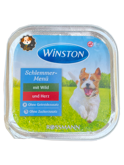 قیمت ووم سگ وینستون با طعم گوشت شکار ۱۰۰ گرمی ـ WINSTON SCHLEMMER MENU MIT WILD UND HERZ 100 GR