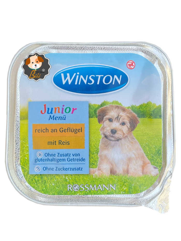 قیمت ووم سگ وینستون با طعم مرغ و برنج ۱۰۰ گرمی ـ WINSTON JUNIOR MENU REICH AN GEFLUGEL MIT REIS 100 GR