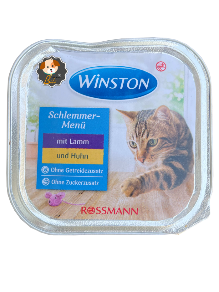 قیمت ووم گربه وینستون با طعم  بره و جوجه ۱۰۰ گرمی ـ WINSTON SCHLEMMER MENU MIT LAMM UND HUHN 100 GR