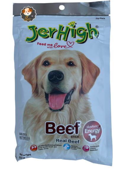 قیمت تشویقی جرهای سگ با طعم گوشت ۶۰ گرمی ـ JERHIGH BEEF STICK REAL BEEF 60 GR