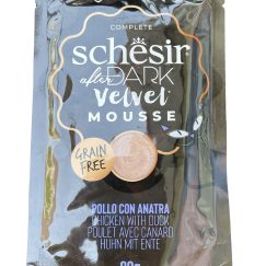 قیمت پوچ گربه شسیر با طعم مرغ و اردک بدون غلات ۸۰ گرمی ـ SCHESIR AFTER DARK VELVET MOUSSE COMPLETE CHICKEN & DUCK 80 GR