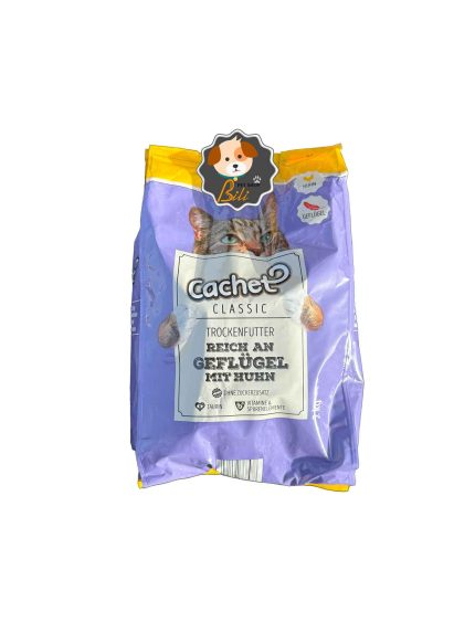 قیمت غذای خشک گربه کچت با طعم مرغ ۲ کیلویی ـ CACHET CLASSIC REICH AN GEFLUGEL MIT HUHN 2 KG
