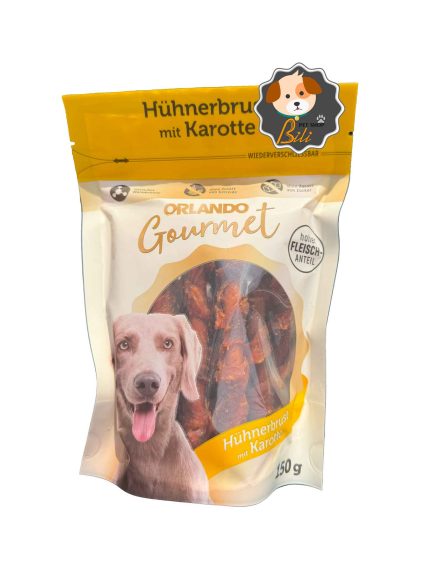 قیمت تشویقی دورپیچ مرغ و هویج اورلاندو ۱۵۰ گرمی ـ ORLANDO GOURMET HUHNERBRUST MIT KAROTTE 150 GR