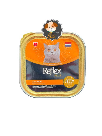 قیمت ووم گربه رفلکس پلاس با طعم گوشت گوساله در ژله ۸۵ گرمی ـ REFLEX PLUS CAT FOOD WITH VEAL IN JELLY 85 GR