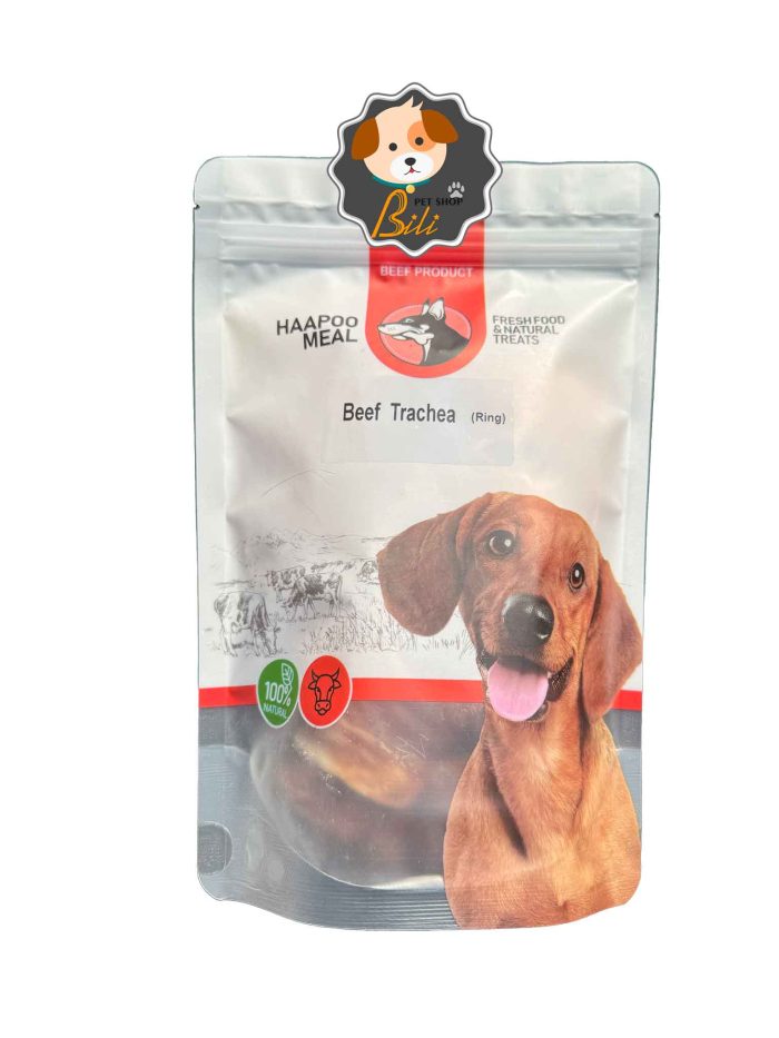 قیمت تشویقی سگ هاپو میل نای گاو حلقه شده ۱۰۰ گرمی ـ HAAPOO MEAL BEEF TRACHEA 100 GR