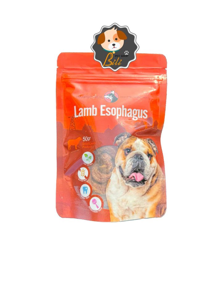 قیمت تشویقی سگ هاپو میل سرخ روده بره ۵۰ گرمی ـ HAAPOO MEAL LAMB ESOPHAGUS 50 GR