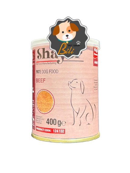 قیمت کنسرو سگ بالغ شایر با طعم گوشت گاو ۴۰۰ گرمی ـ SHAYER PATE DOG FOOD BEEF 400 GR