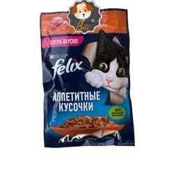 قیمت پوچ گربه فلیکس با طعم مرغ و گوجه فرنگی ۸۵ گرمی ـ FELIX PURINA CHICKEN & TOMATO 85 GR