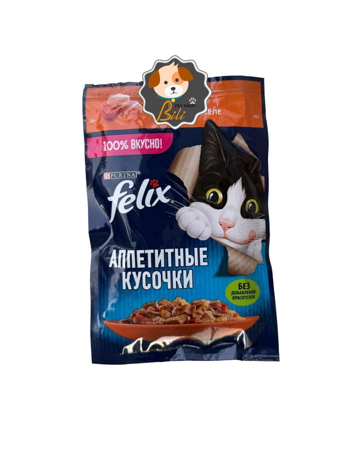 قیمت پوچ گربه فلیکس با طعم مرغ و گوجه فرنگی ۸۵ گرمی ـ FELIX PURINA CHICKEN & TOMATO 85 GR