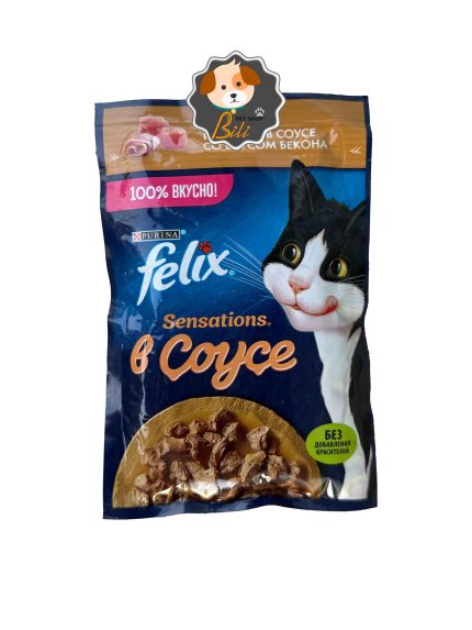 قیمت پوچ گربه فلیکس با طعم بوقلمون و بیکن ۸۵ گرمی ـ FELIX PURINA TURKEY & BACON 85 GR
