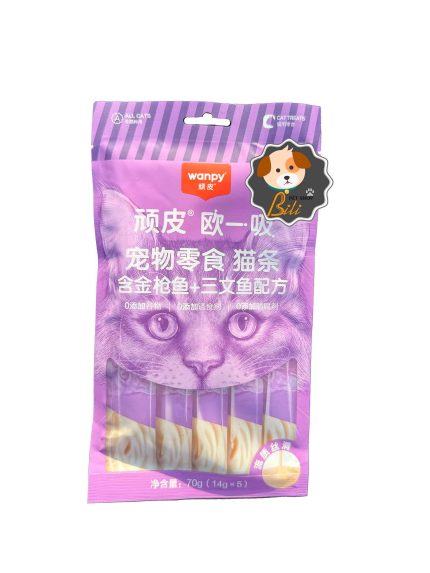 قیمت بستنی گربه ونپی با طعم ماهی تن و قزل آلا ۵ عددی ـ WANPY CAT TREAT TUNA & SCALLOP 