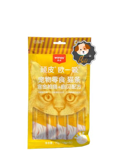 قیمت بستنی گربه ونپی با طعم ماهی تن و گوش ماهی ۵ عددی ـ WANPY CAT TREAT TUNA & SCALLOP