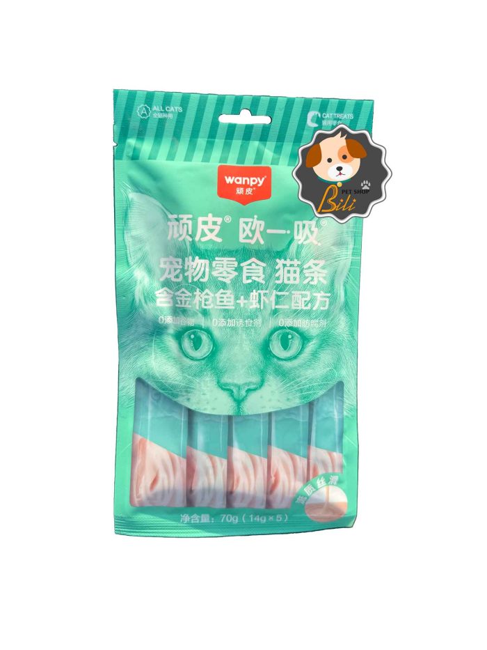 قیمت بستنی گربه ونپی با طعم ماهی تن و میگو ۵ عددی ـ WANPY CAT TREAT TUNA & SCALLOP