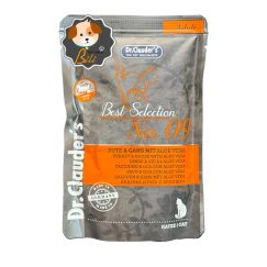 قیمت پوچ گربه دکتر کلادرز با طعم بوقلمون و غاز و آلوئه ورا ۱۰۰ گرمی ـ DR.CLAUDERS ADULT TURKEY & GOOSE WITH ALOE VERA 100 GR