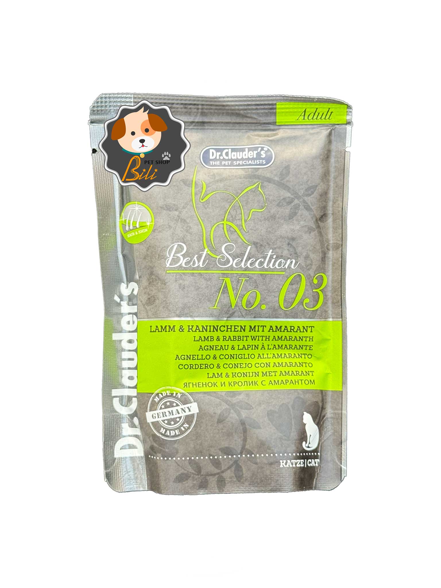 پوچ گربه دکتر کلادرز با طعم گوشت بره و خرگوش ۱۰۰ گرمی ـ DR.CLAUDERS LAMB & RABBIT 100 GR قیمت پوچ گربه دکتر کلادرز با طعم گوشت بره و خرگوش ۱۰۰ گرمی ـ DR.CLAUDERS LAMB & RABBIT 100 GR